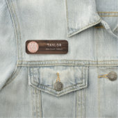 Firmenlogos Mitarbeiter von Rustic Custom Namensschild (Beispiel)