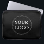 Firmenlogos Moderne Minimalistische Laptopschutzhülle<br><div class="desc">Personalisieren Sie diese Notebookhülle mit Ihrem beruflichen Firmenlogo. Markenwerbung und Wachstum Ihres Unternehmens. Einfach anzupassen.</div>