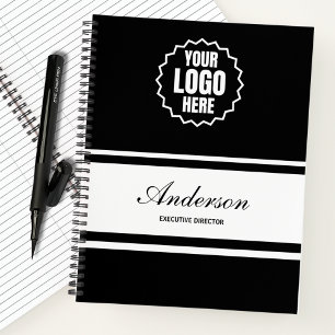 Firmenlogos: Monogramm, Name und Titel Notizblock