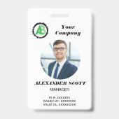 Firmenlogos Personalbestand qr-Code Ausweis (Vorderseite)