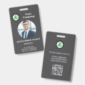 Firmenlogos Personalbestand qr-Code Ausweis (Vorder- & Rückseite)