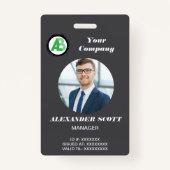 Firmenlogos Personalbestand qr-Code Ausweis (Vorderseite)