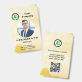 Firmenlogos Personalbestand qr-Code Ausweis (Vorder- & Rückseite)