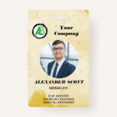 Firmenlogos Personalbestand qr-Code Ausweis (Vorderseite)