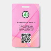 Firmenlogos Personalbestand qr-Code Ausweis (Rückseite)