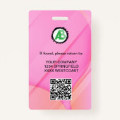 Firmenlogos Personalbestand qr-Code Ausweis (Rückseite)