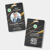 Firmenlogos Personalbestand qr-Code Ausweis (Vorder- & Rückseite)
