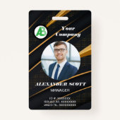 Firmenlogos Personalbestand qr-Code Ausweis (Vorderseite)