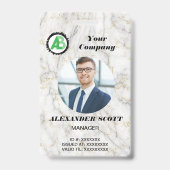 Firmenlogos Personalbestand qr-Code Ausweis (Vorderseite)