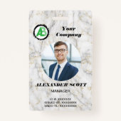 Firmenlogos Personalbestand qr-Code Ausweis (Vorderseite)