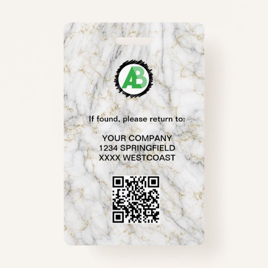 Firmenlogos Personalbestand qr-Code Ausweis (Rückseite)