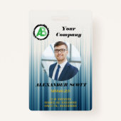 Firmenlogos Personalbestand qr-Code Ausweis (Vorderseite)