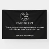 Firmenlogos und Berufliche Texte, Schwarz und Weiß Banner (Horizontal)