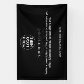 Firmenlogos und Berufliche Texte, Schwarz und Weiß Banner (Vertikal)