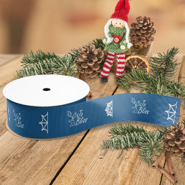 Firmenlogos und Schneeflocken, Geschenke mit Goldm Ripsband