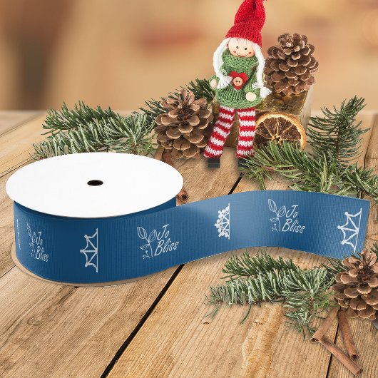 Firmenlogos und Schneeflocken, Geschenke mit Goldm Ripsband