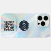 Firmenlogos und Website QR-Code - Holografisch Case-Mate iPhone Hülle (Rückseite (Horizontal))
