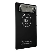 Firmenlogos Unternehmen Minimalistisch Mini Klemmbrett (Schrägansicht)