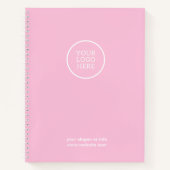 Firmenlogos Unternehmen Modernes Rosa Beruflich Notizblock (Vorderseite)