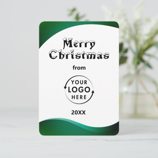 Firmenlogos Weihnachtskarten (Stehend Vorderseite)