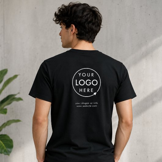 Firmenlogos Zurück markierter Mitarbeiter T-Shirt