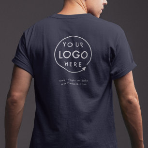 Firmenlogos Zurück markierter Mitarbeiter T-Shirt