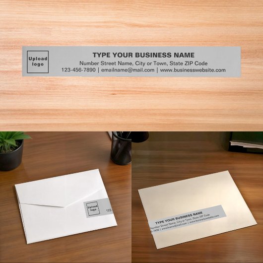 Firmenmarke auf dem Etikett "Gray Wrap Around Addr Rundum-Adressaufkleber