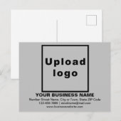 Firmenmarke auf graue Postkarte (Vorne/Hinten)