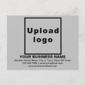 Firmenmarke auf graue Postkarte (Vorderseite)