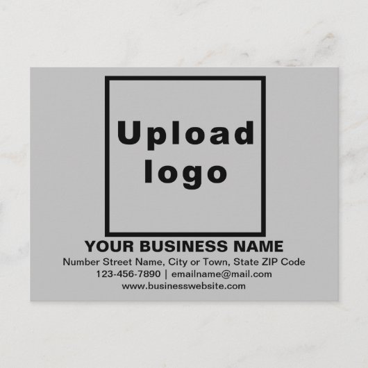 Firmenmarke auf graue Postkarte (Vorderseite)