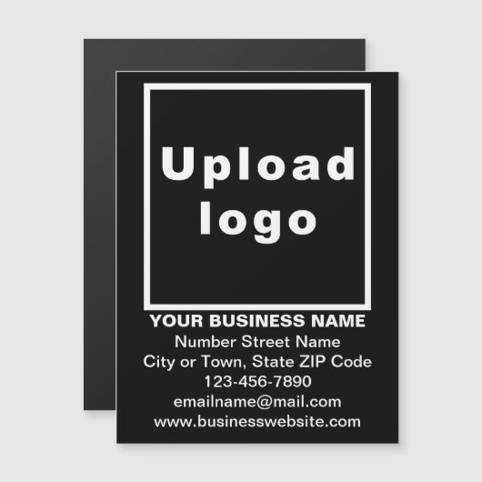 Firmenmarke auf schwarzer Magnetkarte mit 4,25 Zol (Vorne/Hinten)