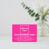 Firmenmarke auf Small Pink Rectangle Card Visitenkarte (Stehend Vorderseite)