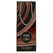 Firmenmarke: KEIN Mindest-Firmenlogo Geschenktüte Für Weinflaschen (Rückseite)