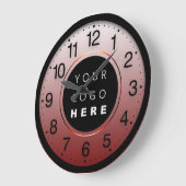 Firmenminimalismus Benutzerdefiniertes Logo für br Große Wanduhr (Winkel)