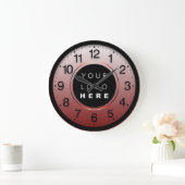 Firmenminimalismus Benutzerdefiniertes Logo für br Große Wanduhr (Zuhause)