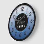 Firmenminimalismus Blaues Navy-Logo Große Wanduhr (Winkel)