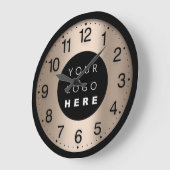 Firmenminimalismus Eigenes Logo für die Rose von E Große Wanduhr (Winkel)