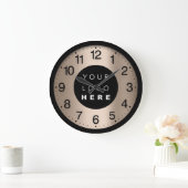 Firmenminimalismus Eigenes Logo für die Rose von E Große Wanduhr (Zuhause)