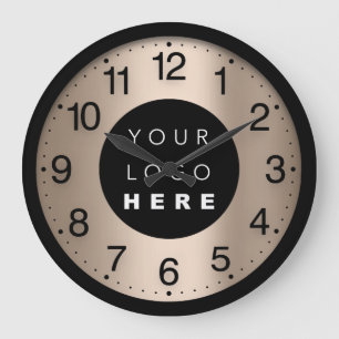 Firmenminimalismus Eigenes Logo für die Rose von  Große Wanduhr