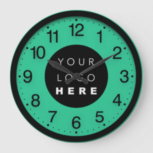 Firmenminimalismus Schwarzes Logo Große Wanduhr