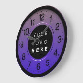 Firmenminimalismus Violet Rose Benutzerdefiniertes Große Wanduhr (Winkel)
