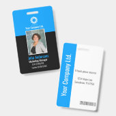 Firmenmitarbeiter-Ausweis – Teal Prof Ausweis (Vorder- & Rückseite)