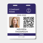Firmenmitarbeiter-ID-Karten-QR-Code-Name-Foto Ausweis (Vorderseite)