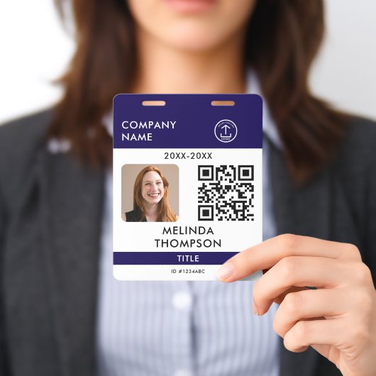 Firmenmitarbeiter-ID-Karten-QR-Code-Name-Foto Ausweis (Präsentiert)