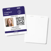 Firmenmitarbeiter-ID-Karten-QR-Code-Name-Foto Ausweis (Vorder- & Rückseite)