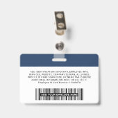 Firmenmitarbeiter, Name, Logo, Foto-ID Ausweis (Rückseite mit Clip)