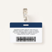 Firmenmitarbeiter, Name, Logo, Foto-ID Ausweis (Rückseite mit Klammer)