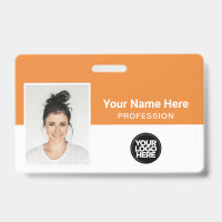 Firmenmitarbeiter, Name, Logo, Foto-ID