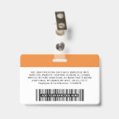 Firmenmitarbeiter, Name, Logo, Foto-ID Ausweis (Rückseite mit Clip)