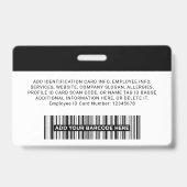 Firmenmitarbeiter, Name, Logo, Foto-ID Ausweis (Rückseite)